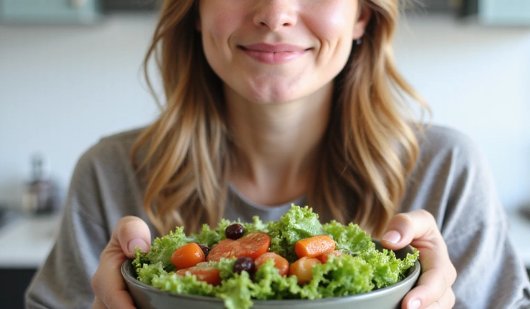 Persona energica che pratica attività fisica o medita